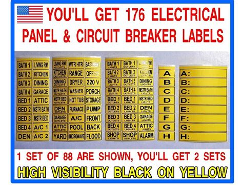 electric panel box warning label|electrical panel identification labels.